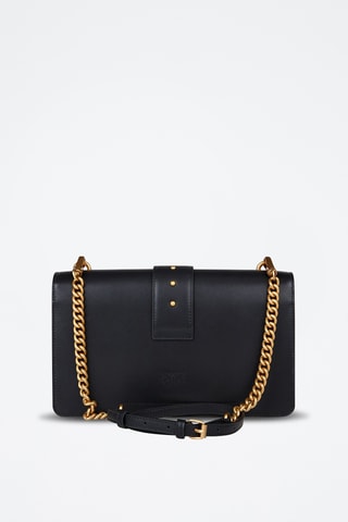 Mala a tiracolo de couro - Preto