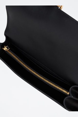 Mala a tiracolo de couro - Preto