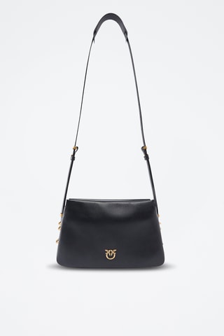 Mala a tiracolo de couro - Preto