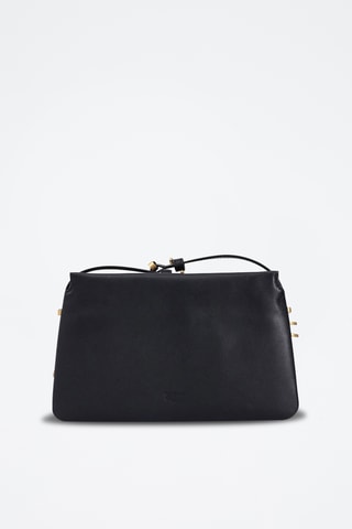 Mala a tiracolo de couro - Preto