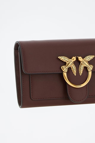 Mala a tiracolo em couro de cabra - Castanho