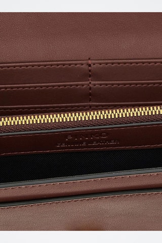 Mala a tiracolo em couro de cabra - Castanho