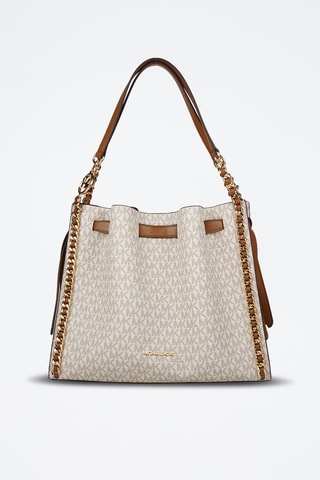 Handtas - Ecru en Taupe