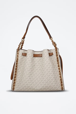 Handtas - Ecru en Taupe