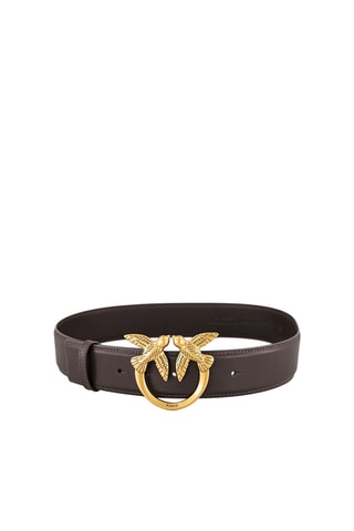 Cinto de couro de vitelo - Castanho