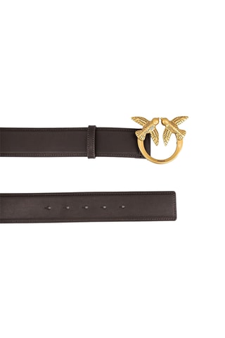 Cinto de couro de vitelo - Castanho