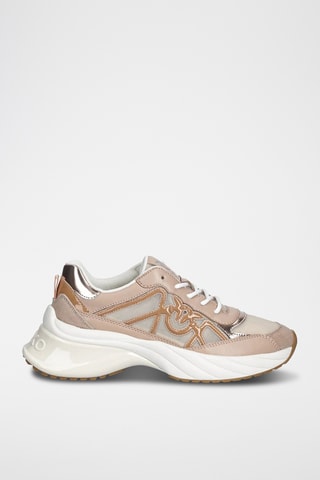 Leren Platform Sneakers - Roze