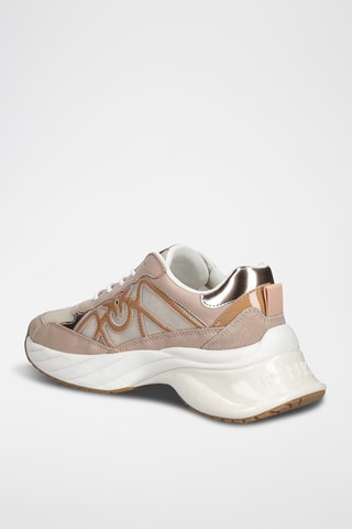 Leren Platform Sneakers - Roze