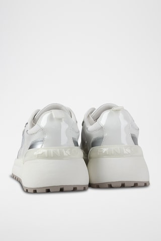 Kalfsleren Sneakers - Lichtgrijs