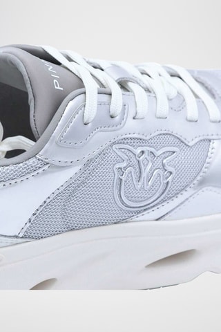 Kalfsleren Platform Sneakers - Lichtgrijs