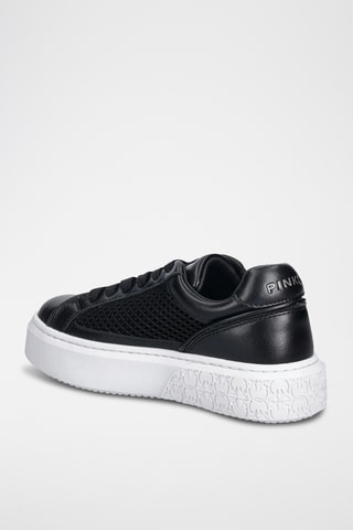 Leren Platform Sneakers - Zwart