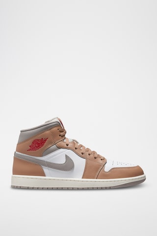 Air Jordan 1 en cuir - Marron clair et gris