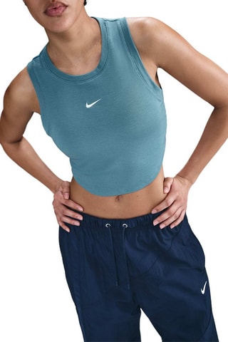 Débardeur court Nike Sportswear Chill Knit - Bleu canard