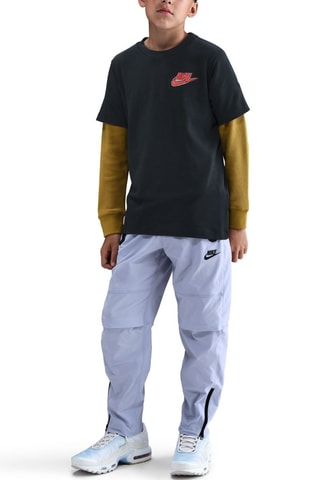 Pantalon polaire Nike Sportswear Tech Woven - Gris clair et noir