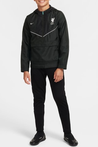 Coupe-vent à capuche Liverpool FC - Noir et argenté