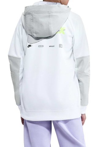 Veste à capuche - Blanc et gris clair