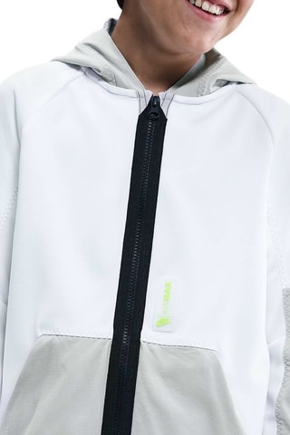 Veste à capuche - Blanc et gris clair