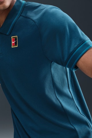 Polo de tennis NikeCourt Heritage - Bleu pétrole
