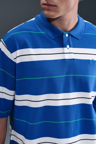 Polo oversize Club - Bleu roi