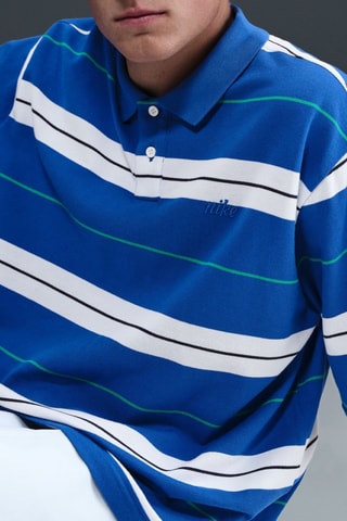 Polo oversize Club - Bleu roi