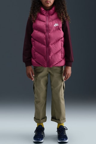 Doudoune sans manches - Bordeaux et blanc