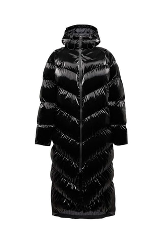 Doudoune longue à capuche - Noir