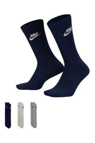 3 paires de chaussettes - Bleu marine et gris chiné