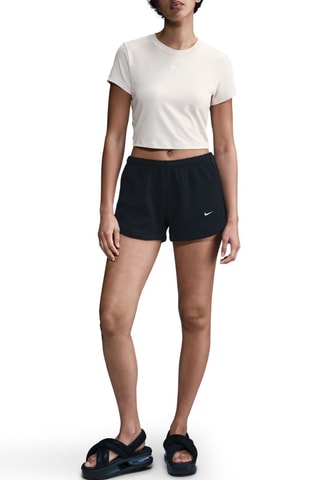 T-shirt cropped Nike Sportswear Chill Knit - Blanc
