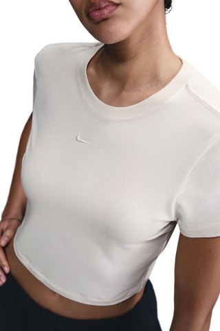 T-shirt cropped Nike Sportswear Chill Knit - Blanc