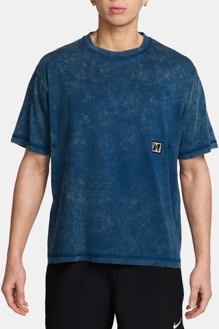 T-shirt ample de fitness dip and dye Gym Heritage - Bleu canard