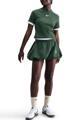 T-shirt cropped - Vert foncé