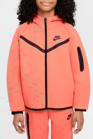 Sweat polaire à capuche - Corail et noir - Nike