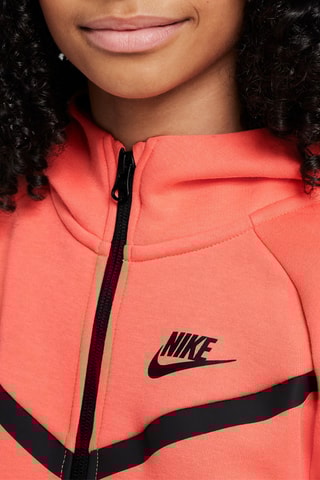 Sweat polaire à capuche - Corail et noir - Nike
