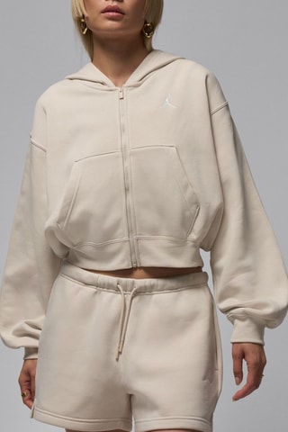 Sweat polaire à capuche Jordan Brooklyn - Beige