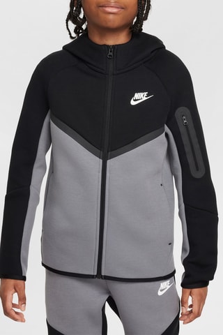Sweat polaire à capuche - Gris clair et noir - Nike
