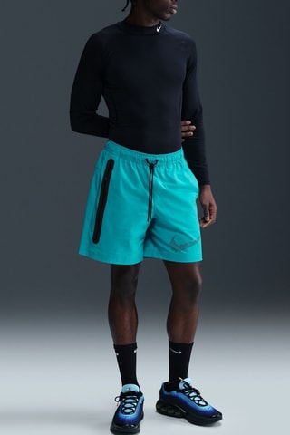 Short Tech - Turquoise et noir