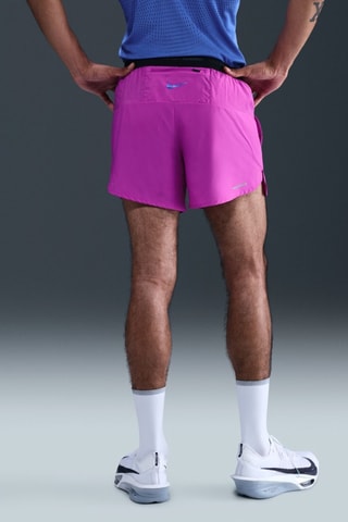 Short de running Stride - Fuchsia et bleu cobalt