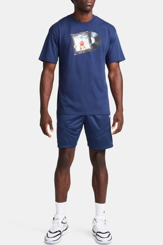 Short de basketball Icon - Bleu marine et blanc