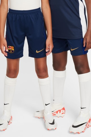 Short de football FC Barcelone - Bleu marine et rouge