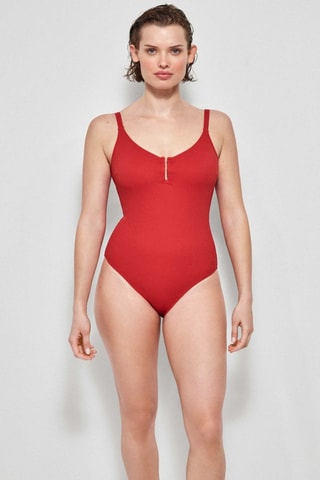 Costume intero con coppe - Rosso