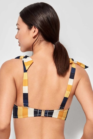 Reggiseno bikini con coppe - Nero e giallo