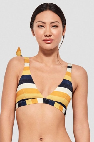 Reggiseno bikini con coppe - Nero e giallo