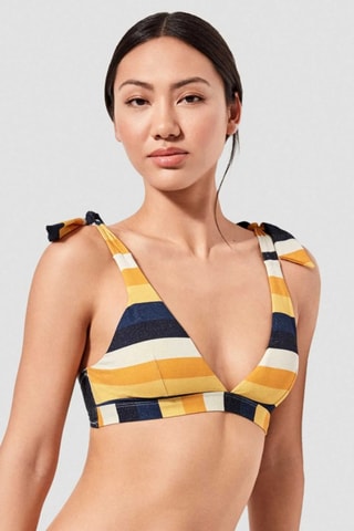 Reggiseno bikini con coppe - Nero e giallo