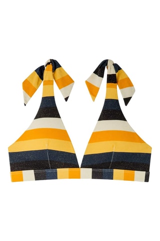 Reggiseno bikini con coppe - Nero e giallo