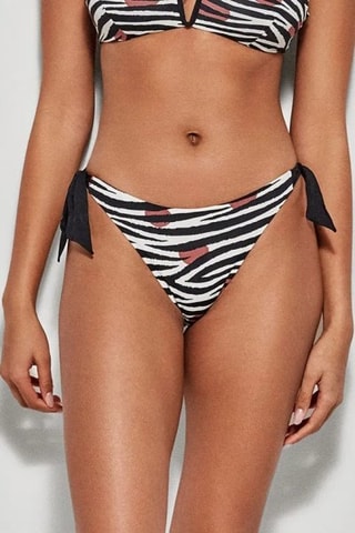 Slip bikini double face - Bianco e nero
