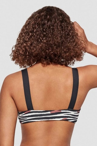 Reggiseno bikini con coppe double face - Bianco e nero