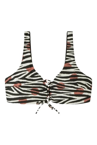 Reggiseno bikini con coppe double face - Bianco e nero