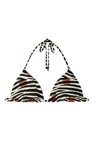 Reggiseno bikini con coppe double face - Bianco e nero