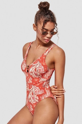 Costume intero - Bianco e rosso