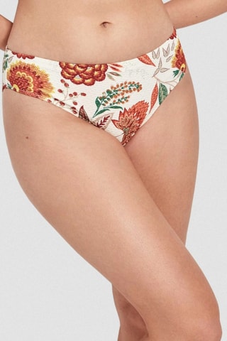 Slip bikini - Bianco e arancione